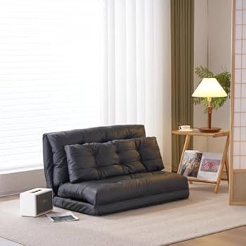 Amazon｜KJUUJE ブラックソファーベッド ソファベッド ロー